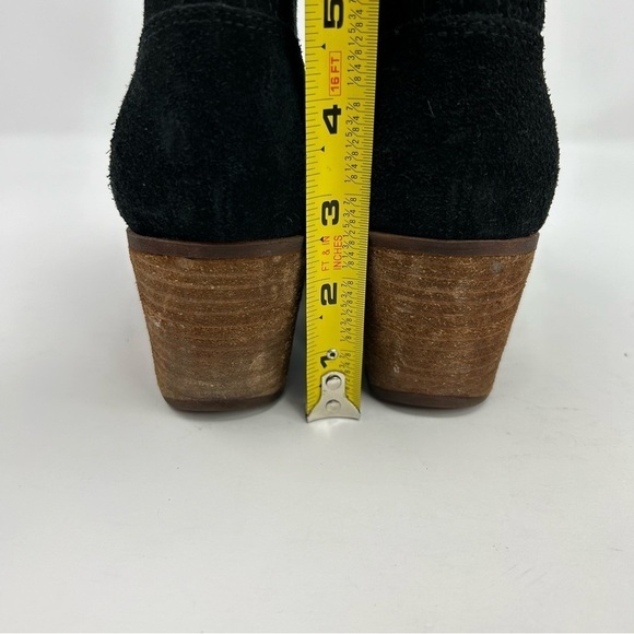 Kork-Ease Black Suede Leather Chelsea Style Pull On Ankle Boots Size 7 - Picture 9 of 13